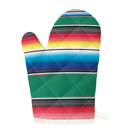 Mexican Striped Blanket Pattern Print Single Oven Mitt