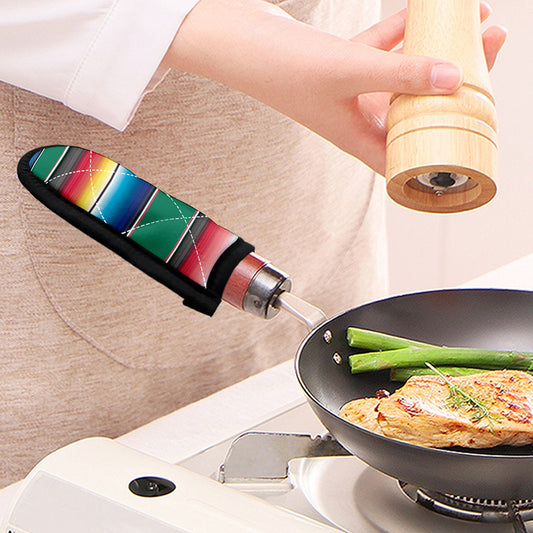 Mexican Striped Blanket Pattern Print Skillet Handle Cover