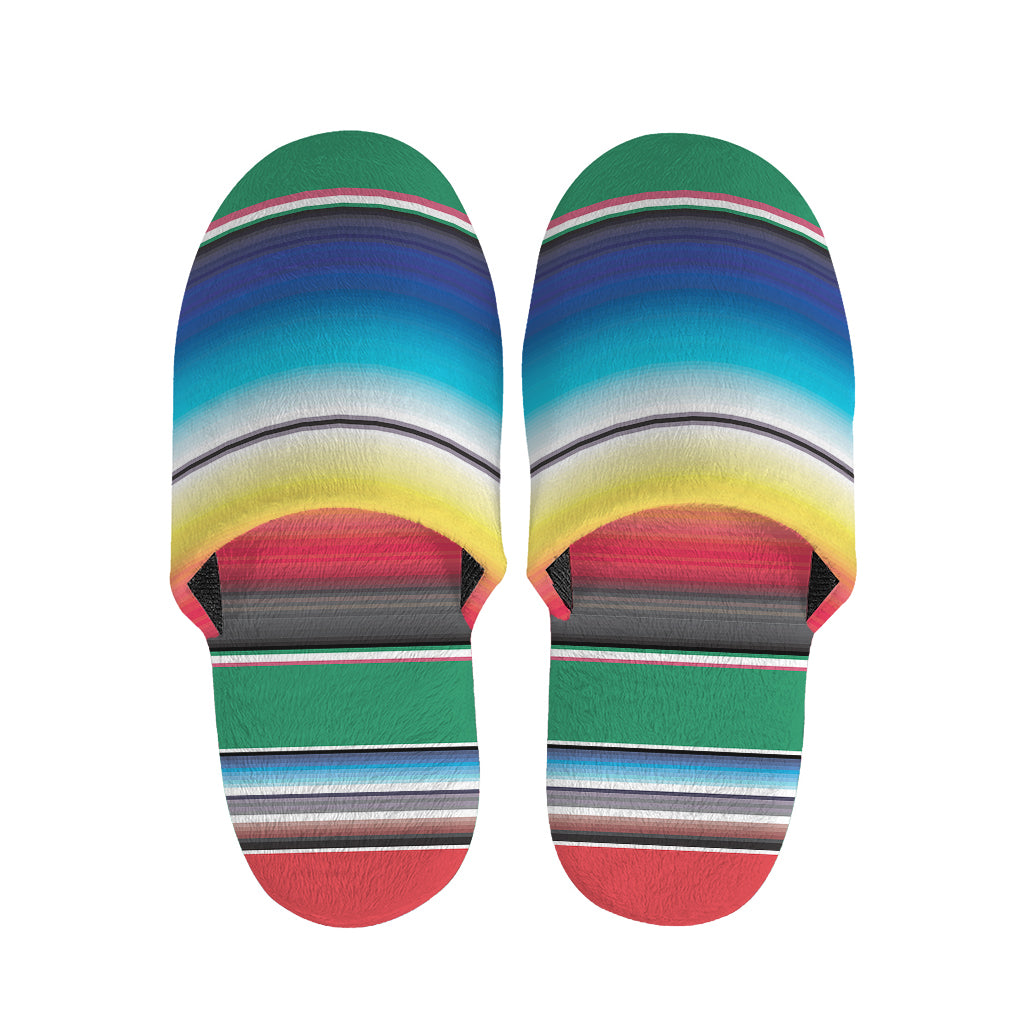 Mexican Striped Blanket Pattern Print Slippers