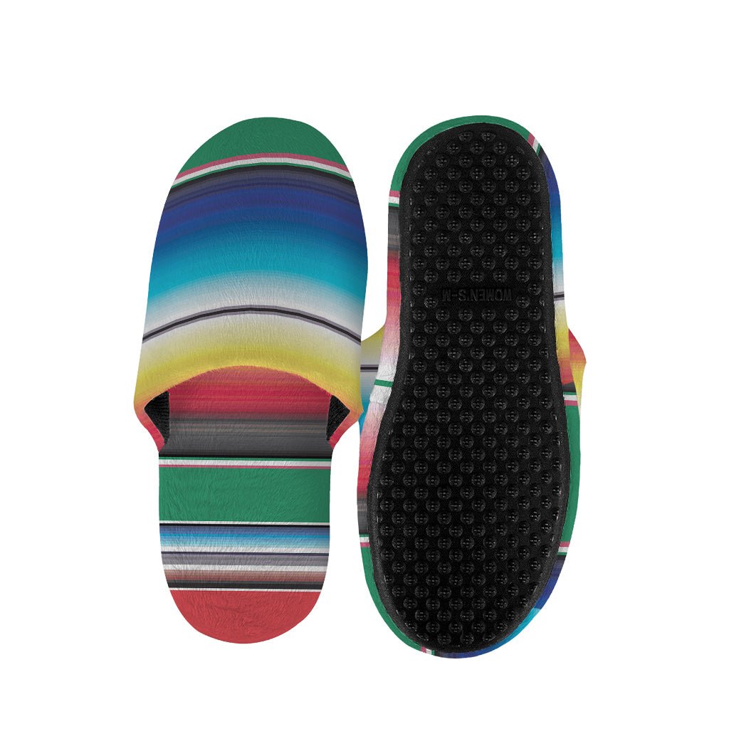 Mexican Striped Blanket Pattern Print Slippers