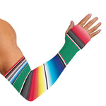 Mexican Striped Blanket Pattern Print Sun Protection Arm Sleeves