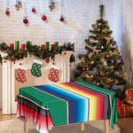 Mexican Striped Blanket Pattern Print Tablecloth