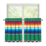 Mexican Striped Blanket Pattern Print Tier Curtains