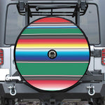 Mexican Striped Blanket Pattern Print Tire Cover With Camera Hole