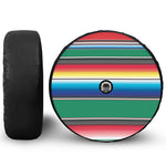 Mexican Striped Blanket Pattern Print Tire Cover With Camera Hole