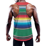 Mexican Striped Blanket Pattern Print Training Tank Top