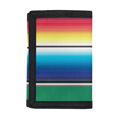 Mexican Striped Blanket Pattern Print Trifold Wallet