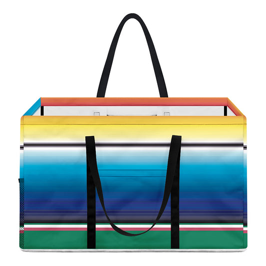 Mexican Striped Blanket Pattern Print Utility Tote Bag