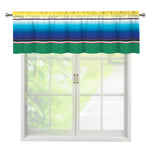 Mexican Striped Blanket Pattern Print Window Valance