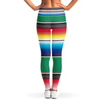 Mexican Striped Blanket Pattern Print Women's Leggings