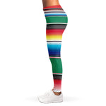 Mexican Striped Blanket Pattern Print Women's Leggings