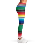 Mexican Striped Blanket Pattern Print Women's Leggings