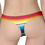 Mexican Striped Blanket Pattern Print Women's Thong