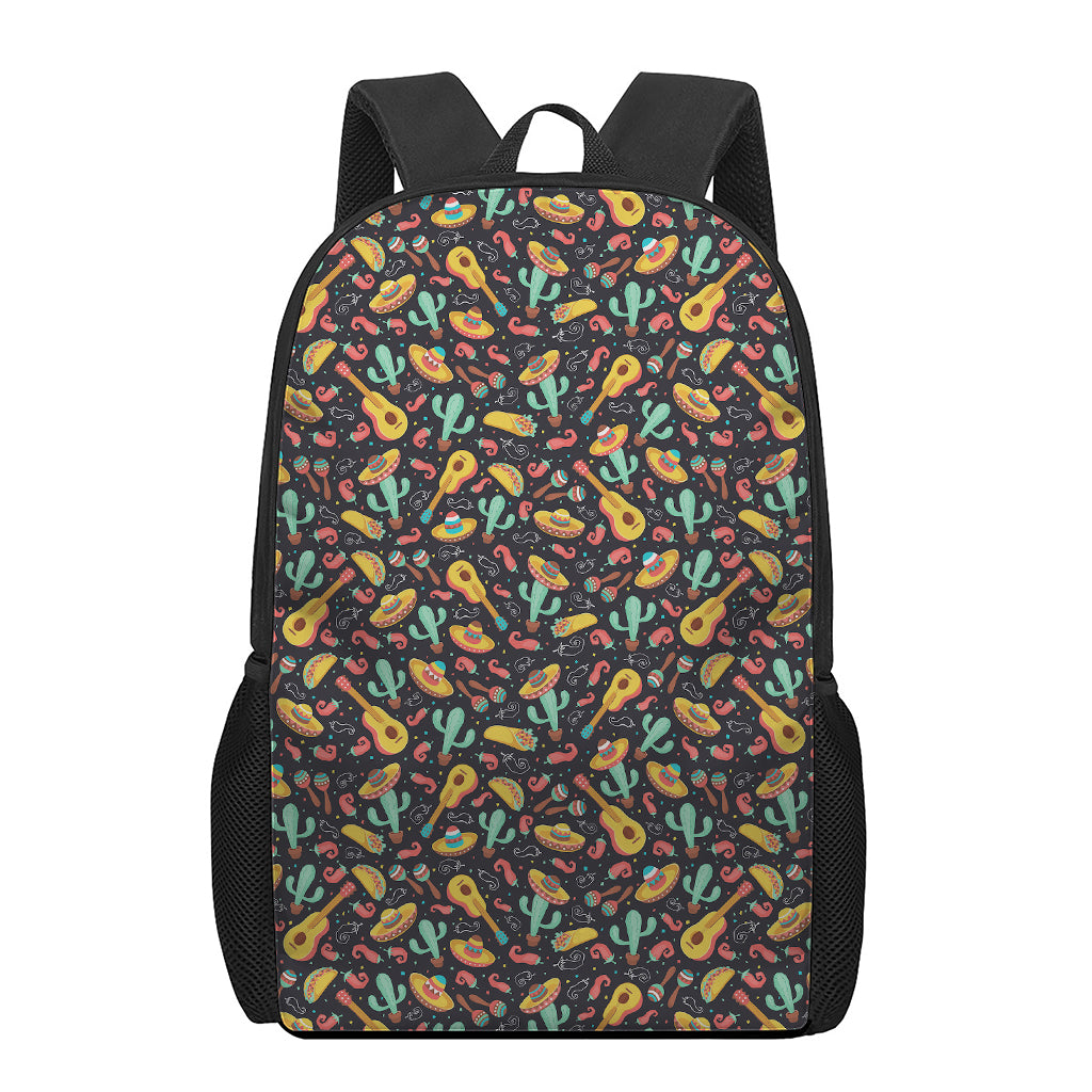 Mexico Cinco de Mayo Pattern Print 17 Inch Backpack