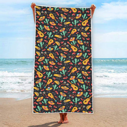 Mexico Cinco de Mayo Pattern Print Beach Towel