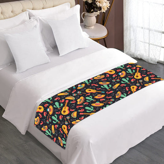 Mexico Cinco de Mayo Pattern Print Bed Runner