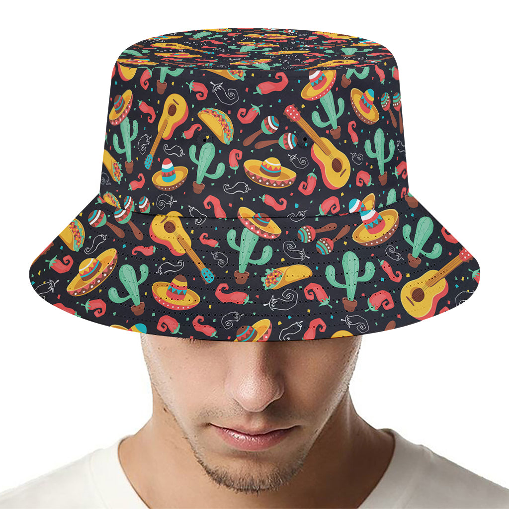 Mexico Cinco de Mayo Pattern Print Bucket Hat