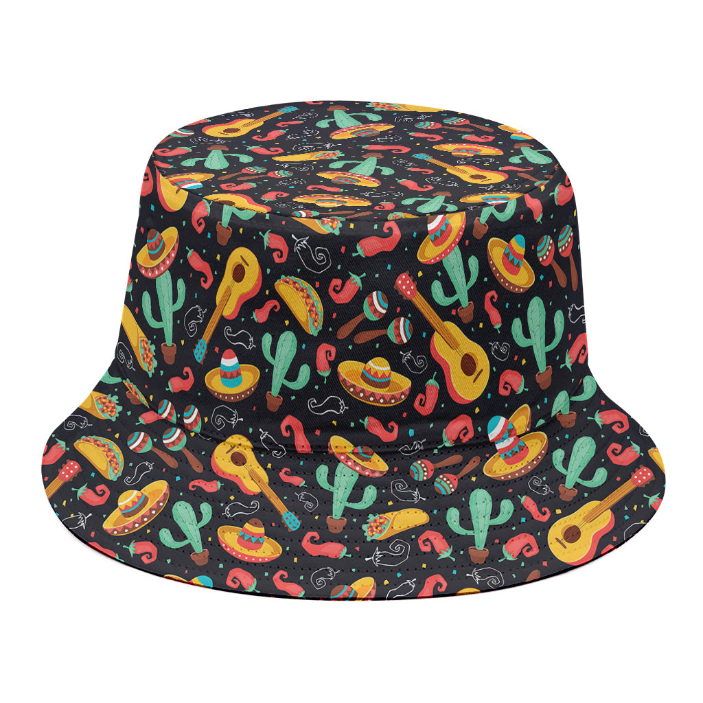 Mexico Cinco de Mayo Pattern Print Bucket Hat