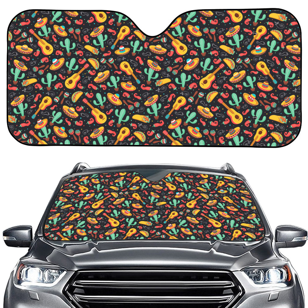 Mexico Cinco de Mayo Pattern Print Car Windshield Sun Shade