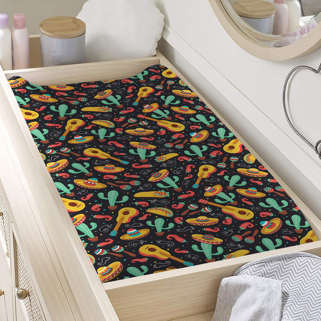 Mexico Cinco de Mayo Pattern Print Changing Pad Cover