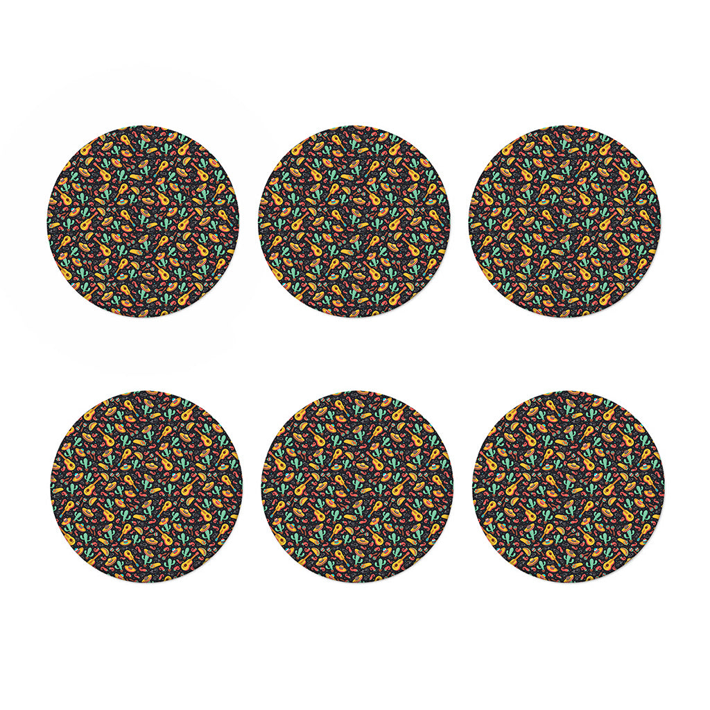 Mexico Cinco de Mayo Pattern Print Coaster Set