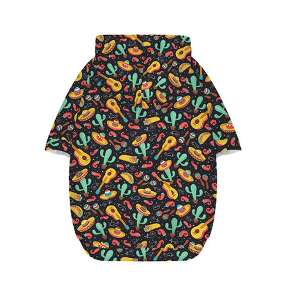 Mexico Cinco de Mayo Pattern Print Dog Zip Up Hoodie