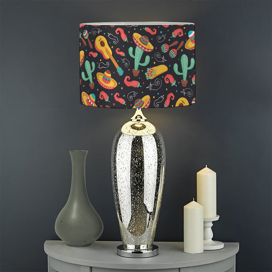 Mexico Cinco de Mayo Pattern Print Drum Lamp Shade