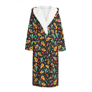 Mexico Cinco de Mayo Pattern Print Hooded Bathrobe