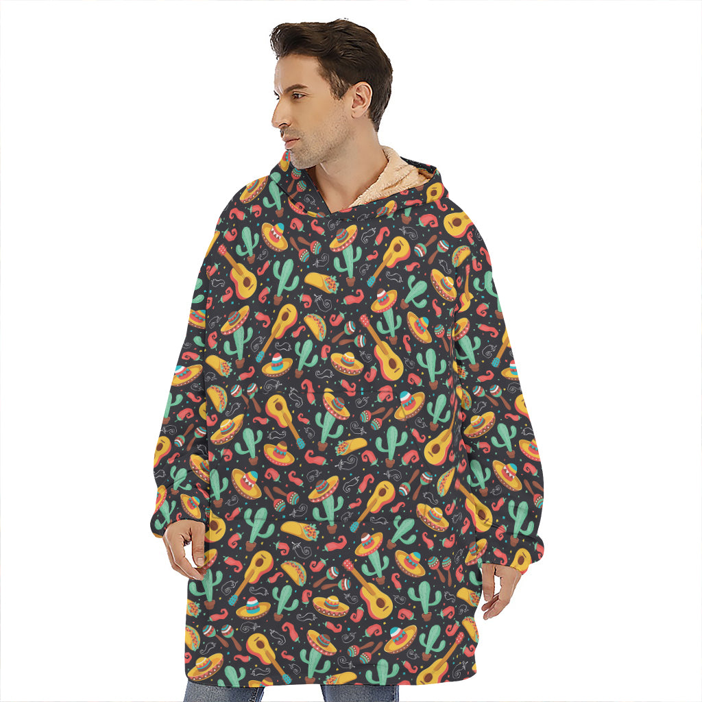 Mexico Cinco de Mayo Pattern Print Hoodie Blanket