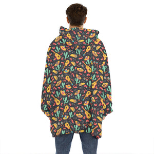 Mexico Cinco de Mayo Pattern Print Hoodie Blanket