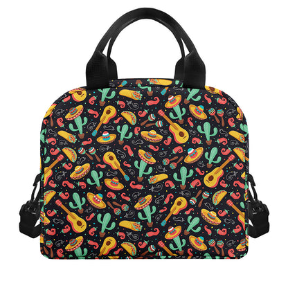 Mexico Cinco de Mayo Pattern Print Insulated Lunch Bag