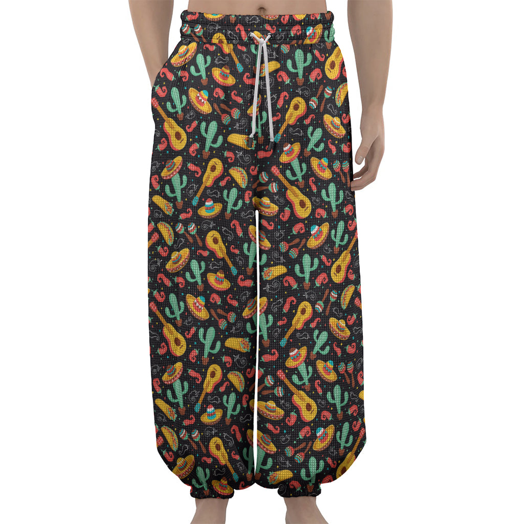 Mexico Cinco de Mayo Pattern Print Lantern Pants