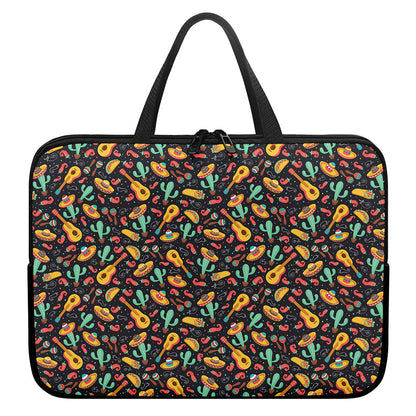 Mexico Cinco de Mayo Pattern Print Laptop Sleeve With Handle