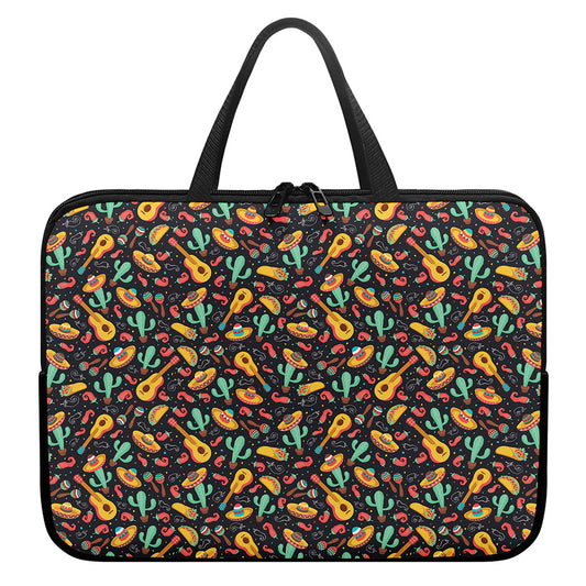 Mexico Cinco de Mayo Pattern Print Laptop Sleeve With Handle