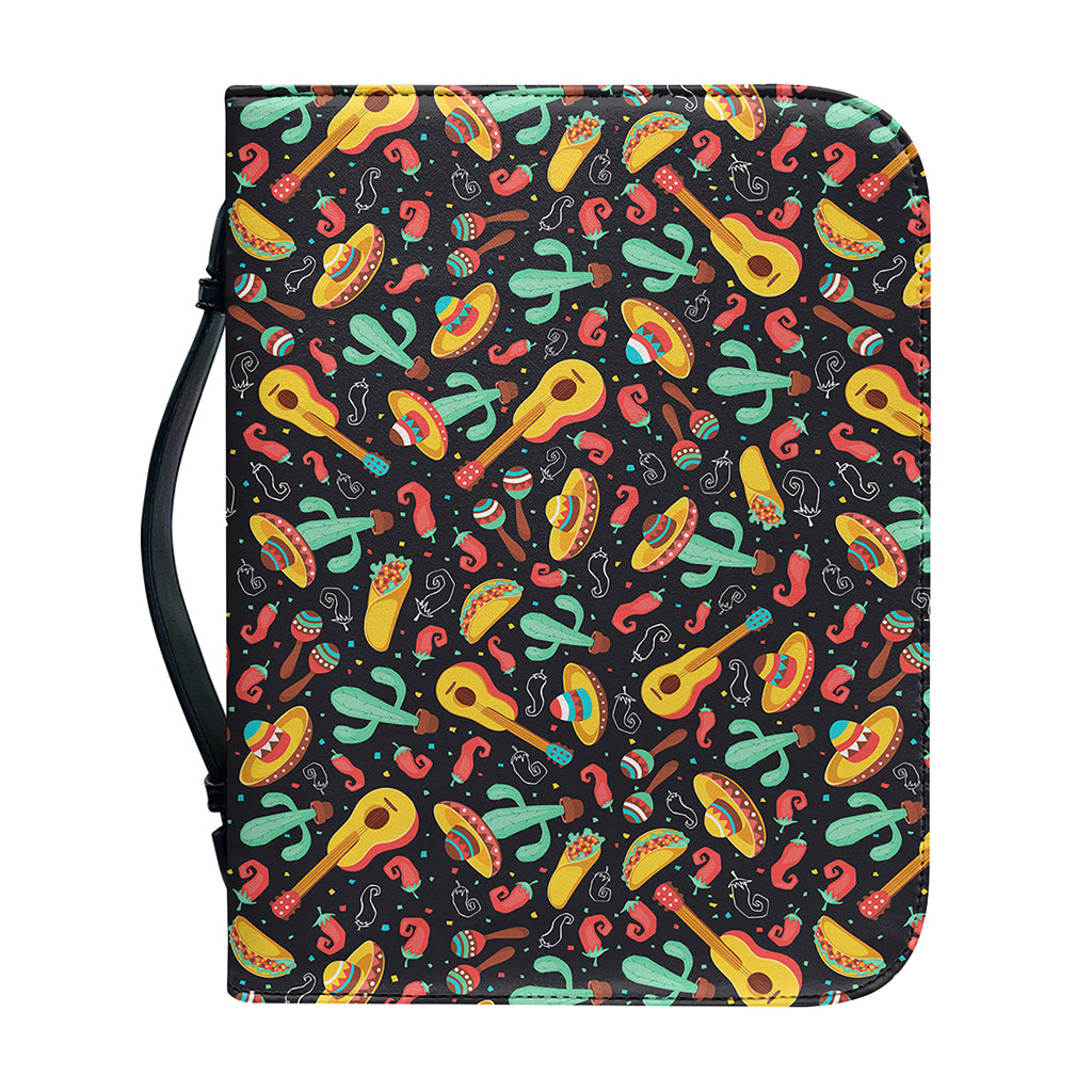 Mexico Cinco de Mayo Pattern Print Leather Bible Cover