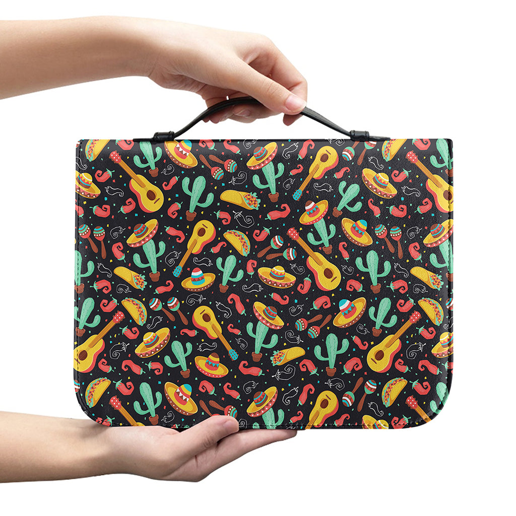 Mexico Cinco de Mayo Pattern Print Leather Bible Cover