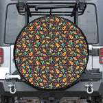 Mexico Cinco de Mayo Pattern Print Leather Spare Tire Cover
