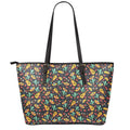 Mexico Cinco de Mayo Pattern Print Leather Tote Bag With Zipper