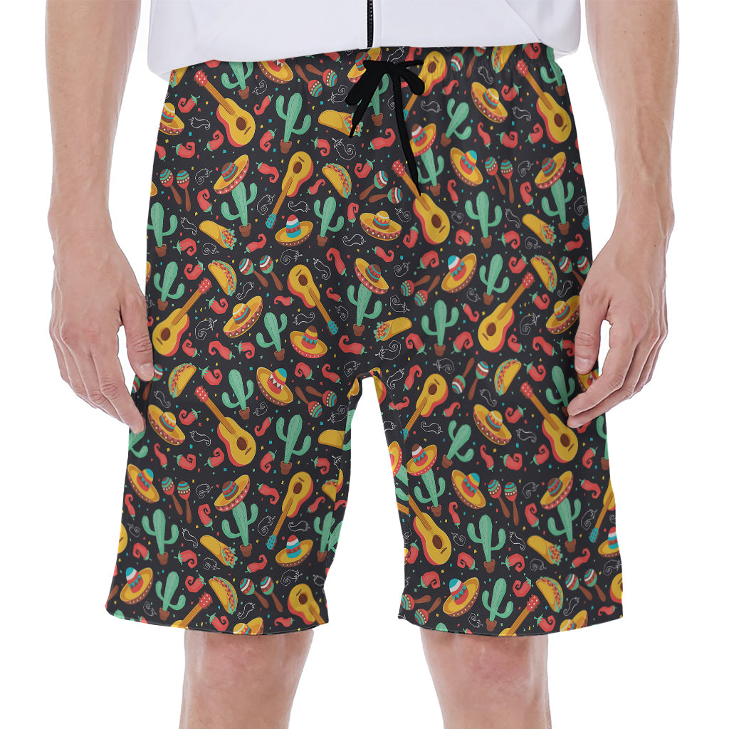 Mexico Cinco de Mayo Pattern Print Men's Beach Shorts