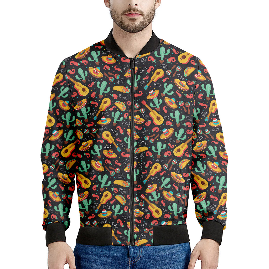 Mexico Cinco de Mayo Pattern Print Men's Bomber Jacket