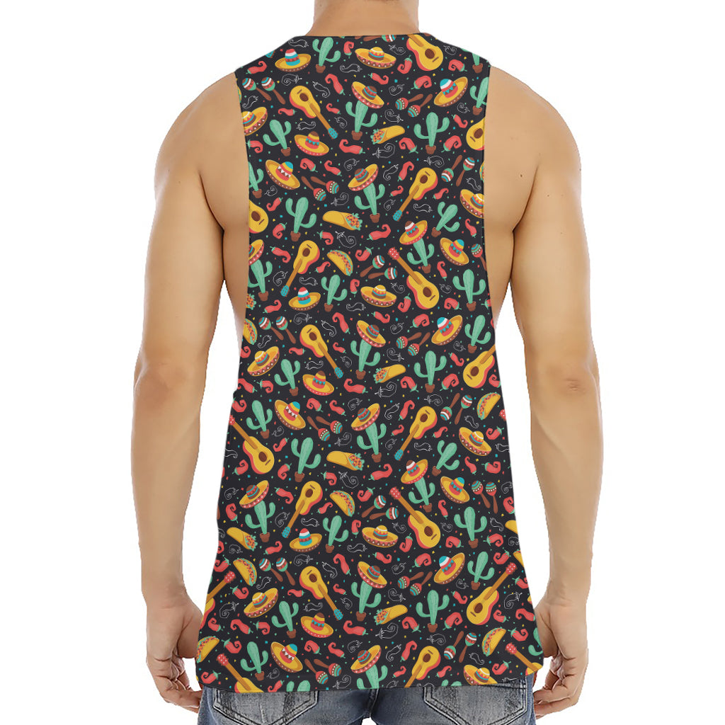 Mexico Cinco de Mayo Pattern Print Men's Muscle Tank Top