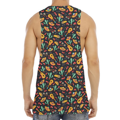 Mexico Cinco de Mayo Pattern Print Men's Muscle Tank Top