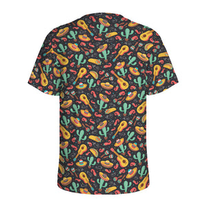 Mexico Cinco de Mayo Pattern Print Men's Sports T-Shirt