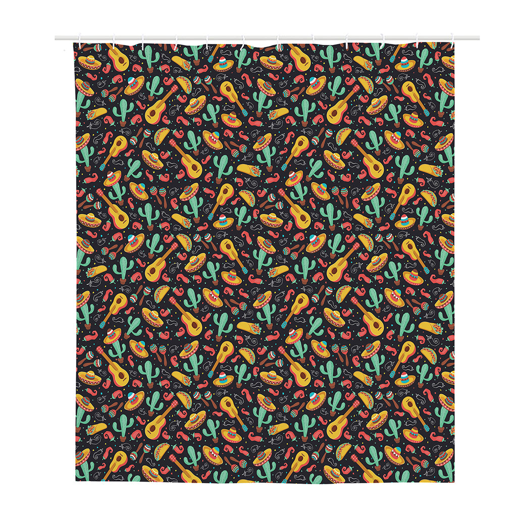 Mexico Cinco de Mayo Pattern Print Polyester Shower Curtain