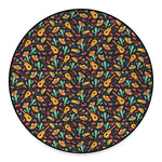 Mexico Cinco de Mayo Pattern Print Round Floor Mat
