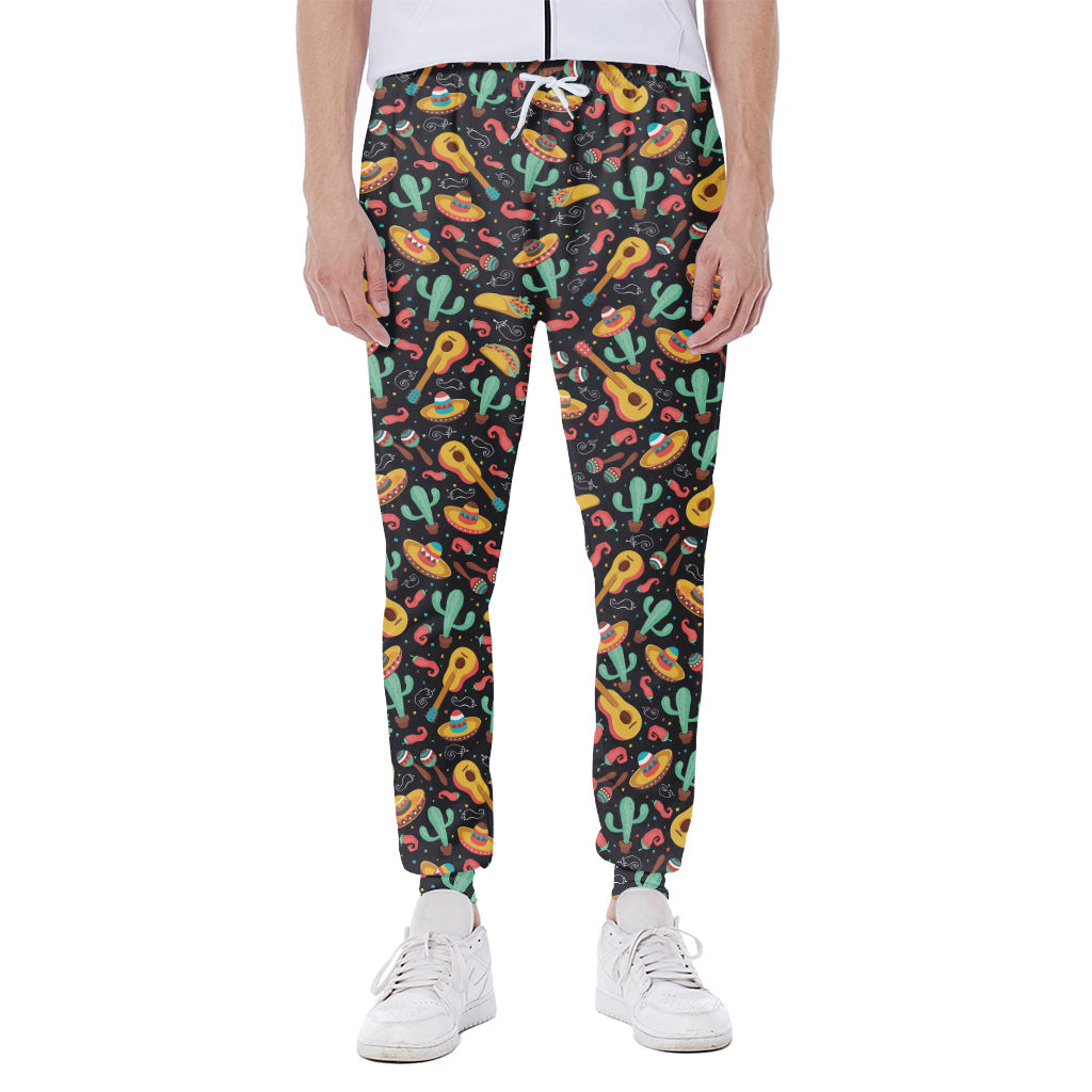 Mexico Cinco de Mayo Pattern Print Scuba Joggers