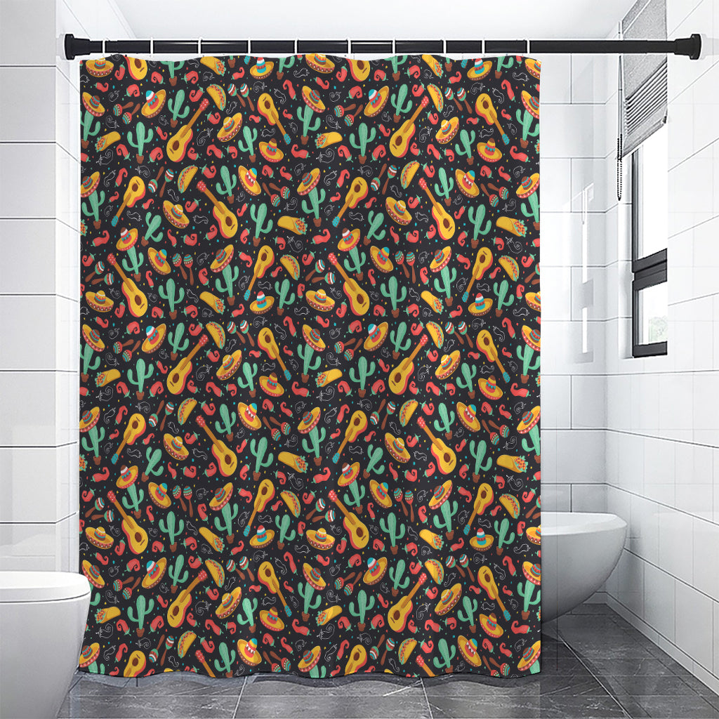 Mexico Cinco de Mayo Pattern Print Shower Curtain