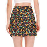 Mexico Cinco de Mayo Pattern Print Side Slit Mini Skirt