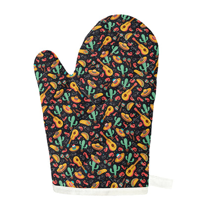 Mexico Cinco de Mayo Pattern Print Single Oven Mitt