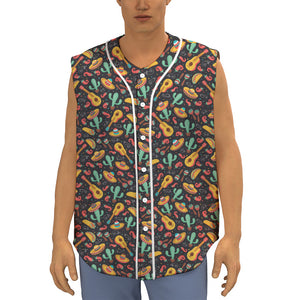 Mexico Cinco de Mayo Pattern Print Sleeveless Baseball Jersey